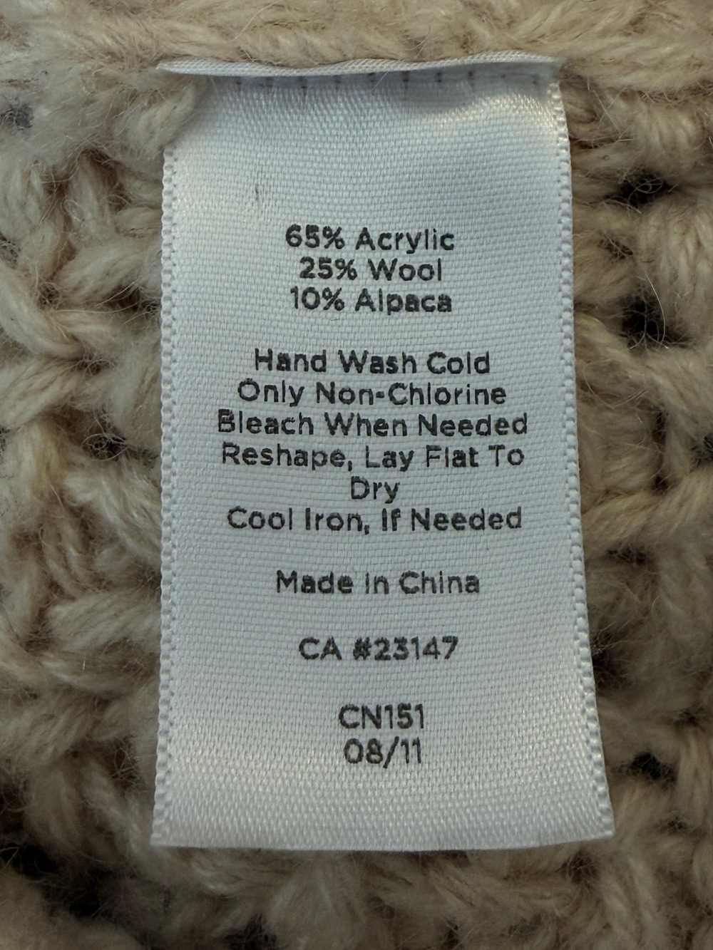 Talbots Chunky Knit Shawl Collar Cardigan - Cream - Picture 5 of 5